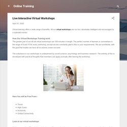 Live Interactive Virtual Workshops