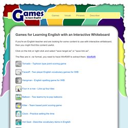 Interactive Whiteboard Games