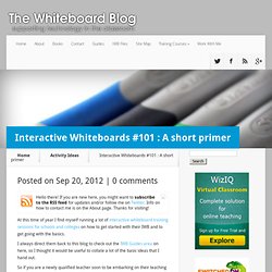 Interactive Whiteboard #101 : A short primer