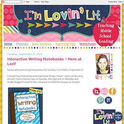 Interactive Writing Notebooks ~ Here at Last!