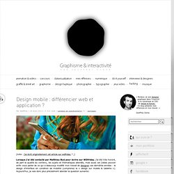 Design mobile : différencier web et application ?