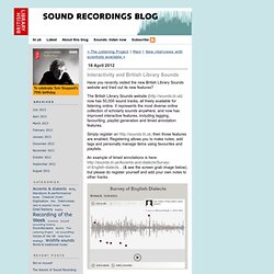 Interactivity and British Library Sounds - Sound Recordings