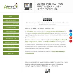 Materiales CAA – Libros Interactivos Multimedia – LIM – Lectoescritura – Aula abierta de ARASAAC