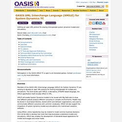 OASIS XML Interchange Language (XMILE) for System Dynamics TC