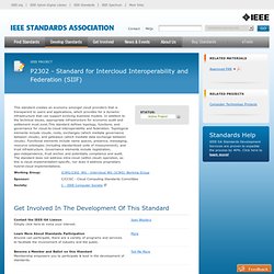 SA - P2302 - Standard for Intercloud Interoperability and Federation (SIIF)