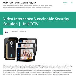 Video Intercoms: Sustainable Security Solution