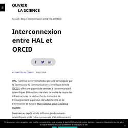 Interconnexion entre HAL et ORCID