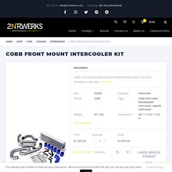 COBB Front Mount Intercooler kit