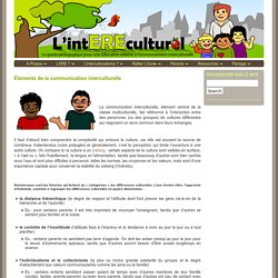 Éléments de la communication interculturelle : L'intEREculturel
