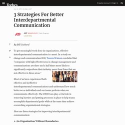 ADP BrandVoice: 3 Strategies For Better Interdepartmental Communication