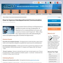 How to Improve Interdepartmental Communication