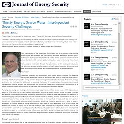 Thirsty Energy, Scarce Water: Interdependent Security Challenges