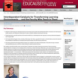 Interdependent Catalysts for Transforming Learning Environments ... and the Faculty Who Teach in Them (EDUCAUSE Quarterly