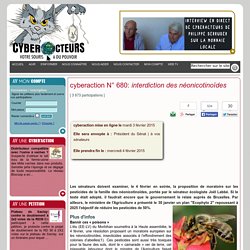 cyberaction interdiction des néonicotinoïdes