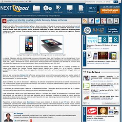 Apple veut interdire tous les produits Samsung Galaxy en Europe