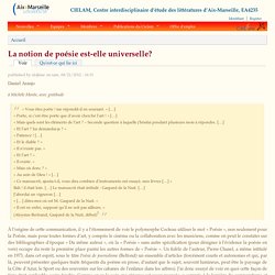 CIELAM, Centre interdisciplinaire d’étude des littératures d’Aix-Marseille, EA4235