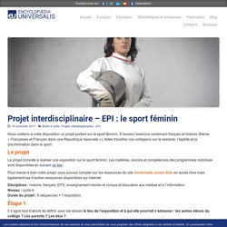 Projet interdisciplinaire – EPI : le sport féminin – Encyclopædia Universalis