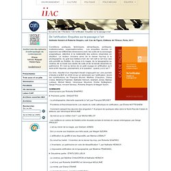 iiAC - Institut interdisciplinaire d’anthropologie du contemporain - De l’artification. Enquêtes sur le passage à l’art