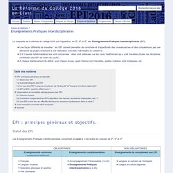 Enseignements Pratiques Interdisciplinaires