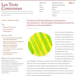 Construire l'interdisciplinarité en Information-documentation : Sept stratégies d'enseignement pour les professeur.es documentalistes