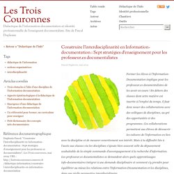 Construire l'interdisciplinarité en Information-documentation : Sept stratégies d'enseignement pour les professeur.es documentalistes