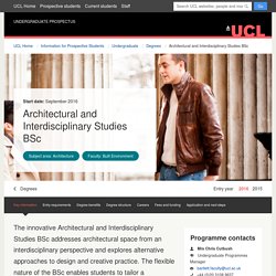 Architectural and Interdisciplinary Studies BSc