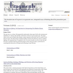 Fragments: Interdisciplinary Approaches to the Study of Ancient & Medieval Pasts