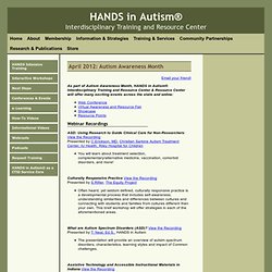 HANDS in Autism Program: Awareness Fair