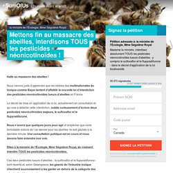 Mettons fin au massacre des abeilles, interdisons TOUS les pesticides néonicotinoïdes !