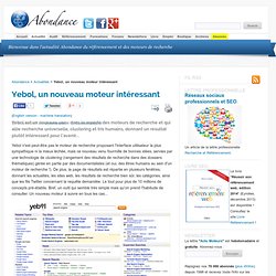 Yebol, un nouveau moteur intéressant - Abondance : Référencement