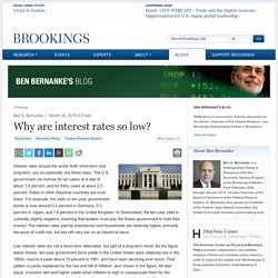 Why are interest rates so low?