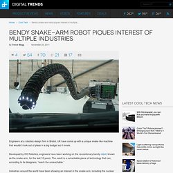 Bendy snake-arm robot piques interest of multiple industries
