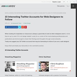 30 Interesting Twitter Accounts for Designers to Follow