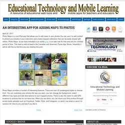 An Interesting App for Adding Maps to Photos