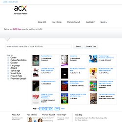 Search for interesting titles on the Audiobook Creation Exchange (ACX)
