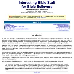 Interesting Bible Stuff for Bible Believers