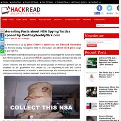 Interesting Facts about NSA Spying Tactics Exposed by CanTheySeeMyDick.com