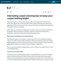 Interesting carpet cleaning tips to keep your carpet looking bright: clestial