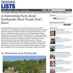 10 Interesting Earthquake Facts