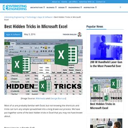 Best Hidden Tricks in Microsoft Excel
