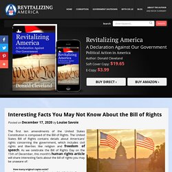 Interesting Facts You May Not Know About the Bill of Rights