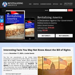Interesting Facts You May Not Know About the Bill of Rights