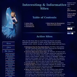 Links to Interesting and Informative Web Sites About Belly Dancing