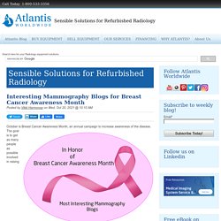Interesting Mammography Blogs for Breast Cancer Awareness Month