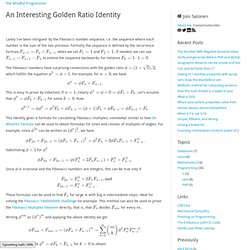An Interesting Golden Ratio Identity – jonisalonen.com