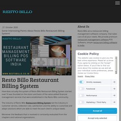 Some Interesting Points About Resto Billo Restaurant Billing System! - restobilloco