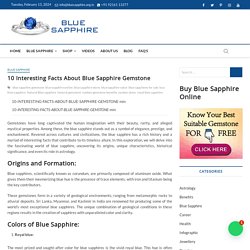 10 Interesting Facts About Blue Sapphire Gemstone