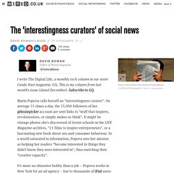 The 'interestingness curators' of social news