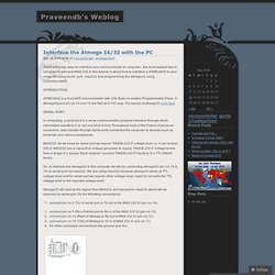 Interface the Atmega 16/32 with the PC « Praveendb’s Weblog