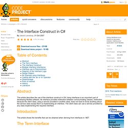The Interface Construct in C#